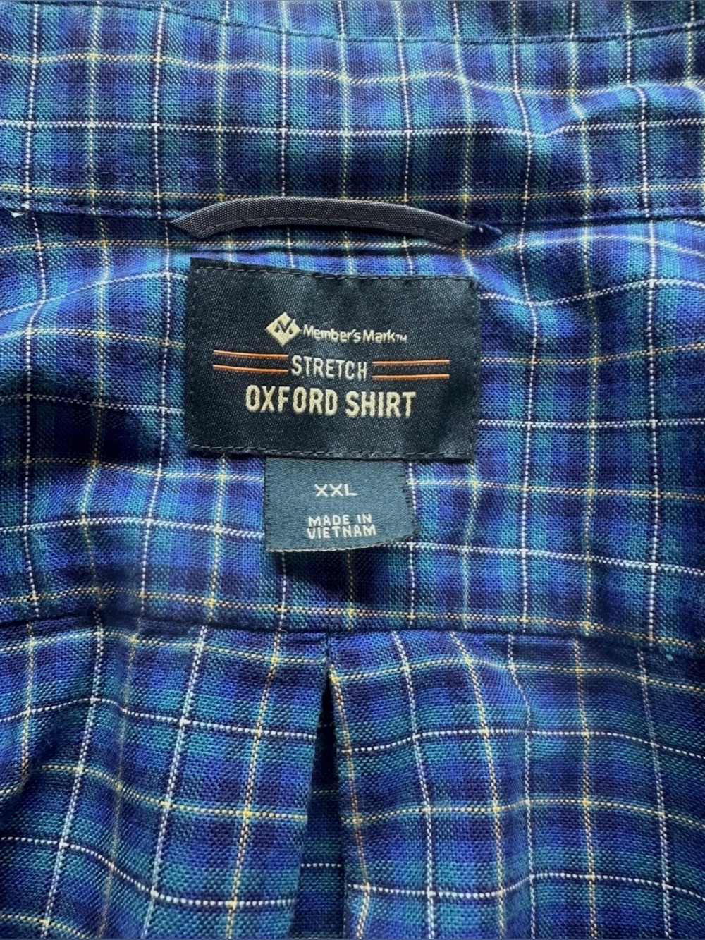 #C-20 Stretch Oxford Shirt - Blue Plaid (XXL)